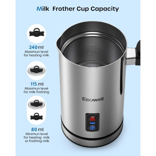 240pcs ECOWELL Automatic Milk Frother, 8.1oz/240 ml Stainless Steel Electric Hot and Cold Foam Frother for Latte, Macchiato, Cappuccinos(Pallet) 240pcs ECOWELL Automatic Milk Frother, 8.1oz/240 ml Stainless Steel Electric Hot and Cold Foam Frother for Latte, Macchiato, Cappuccinos(Pallet)